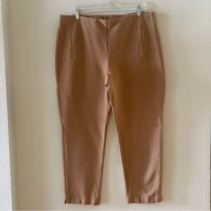 CHICO’S So Slimming Juliet Ponte Pant | Camel | Size 2.5 Ankle / Women’s 14